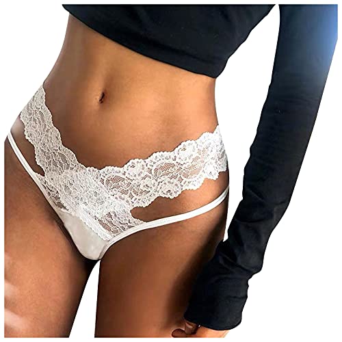 GBEN Tanga Damen String Hose Spitzen Spitzenkreu Dessous Sexy Slip Unterhose Erotische Wäsche Unterwäsche Schlüpfer Aushöhlen Panties Hipster Soft Panties String Fit Lingerie Underwear von GBEN