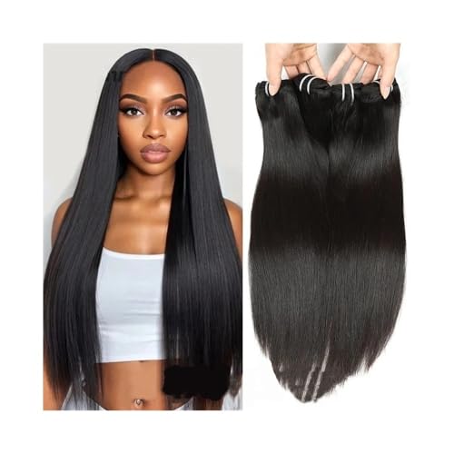 Einfach zu verwenden 8-40 Zoll Knochenglattes Echthaarbündel for schwarze Frauen 1/3/4 Stück glatte vietnamesische Remy-Haarbündel Zum Dating(1 bundle 12) von GBEVAUEIO