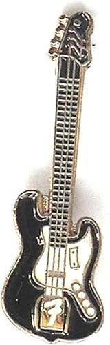 GBJUK Schwarze E-Gitarre, Emaille, Anstecknadel mit Schmetterlingsverschluss auf der Rückseite, Metall GBJUK Schwarze E-Gitarre, Emaille, Anstecknadel mit Schmetterlingsverschluss auf der Rückseite, Metall von GBJUK