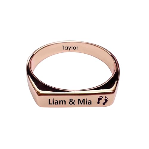 Benutzerdefinierte Name Ring für Frauen - Personalisierte gravierte Stacking Ring mit Text & Symbole - zierlich Promise Schmuck Geschenk für sie Geburtstag, Jahrestag, Weihnachten Benutzerdefinierte Name Ring für Frauen - Personalisierte gravierte Stacking Ring mit Text & Symbole - zierlich Promise Schmuck Geschenk für sie Geburtstag, Jahrestag, Weihnachten von GBTROEY