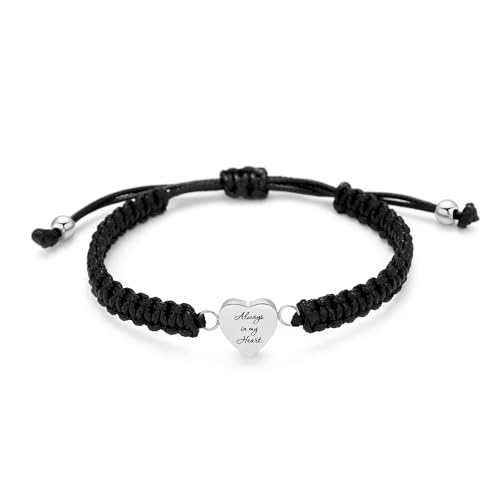GBTROEY Personalisierte Einäscherung Herz Urne Armband für Haustiere Asche - Customized Text Charme Schmuck Andenken mit verstellbaren Seilkette - Hund Katze Asche Schmuck für Frauen & Männer GBTROEY Personalisierte Einäscherung Herz Urne Armband für Haustiere Asche - Customized Text Charme Schmuck Andenken mit verstellbaren Seilkette - Hund Katze Asche Schmuck für Frauen & Männer von GBTROEY