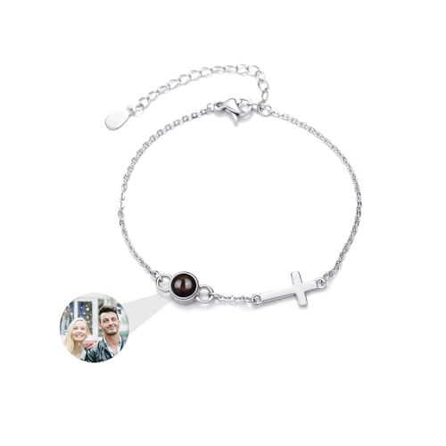 GBTROEY Personalisierte Kreuz Armband mit Foto im Inneren - Custom Foto Projektion Armband Memorial Geschenke für Männer & Frauen GBTROEY Personalisierte Kreuz Armband mit Foto im Inneren - Custom Foto Projektion Armband Memorial Geschenke für Männer & Frauen von GBTROEY