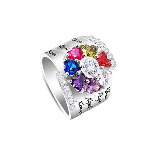 Personalisierter Ring mit 1–8 Geburtssteinen für Frauen Individuell gestaltete Namensringe für sie Muttertag Valentinstag Geburtstag Schmuckgeschenke für Frauen Mutter Ehefrau Personalisierter Ring mit 1–8 Geburtssteinen für Frauen Individuell gestaltete Namensringe für sie Muttertag Valentinstag Geburtstag Schmuckgeschenke für Frauen Mutter Ehefrau von GBTROEY