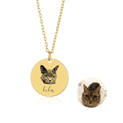 Personalisierte Haustier-Gedenk-Halskette Für Frauen - Individuell Graviertes Foto & Name Edelstahl-Schmuck - Einzigartiges Geschenk Für Hund, Katze & Tierliebhaber Personalisierte Haustier-Gedenk-Halskette Für Frauen - Individuell Graviertes Foto & Name Edelstahl-Schmuck - Einzigartiges Geschenk Für Hund, Katze & Tierliebhaber von GBTROEY