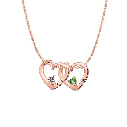 Personalisierte Mütter Halskette - Custom Heart Anhänger Mit 1-6 Birthstones & Gravierte Namen, Familie Halskette Für Frauen, Muttertag Geschenk Für Mama Personalisierte Mütter Halskette - Custom Heart Anhänger Mit 1-6 Birthstones & Gravierte Namen, Familie Halskette Für Frauen, Muttertag Geschenk Für Mama von GBTROEY