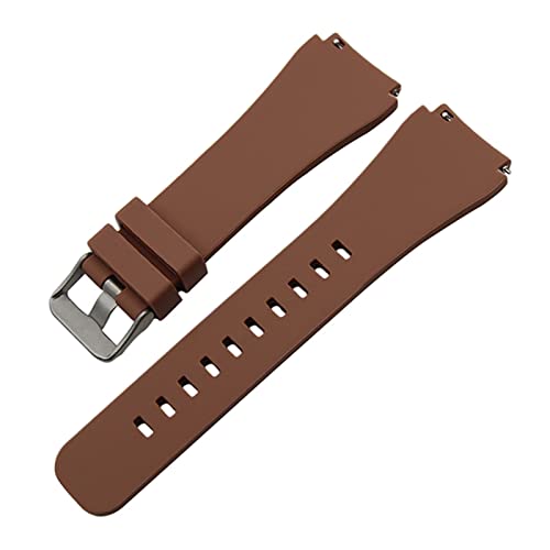 GBYJYMQTZ Quick Release-Silikon-Gummi-Uhrband-Gründer Wander Crewmaster Grant Marschall Explorist Watch Band Handgelenkband Fit for fossile q(Dark Brown) von GBYJYMQTZ
