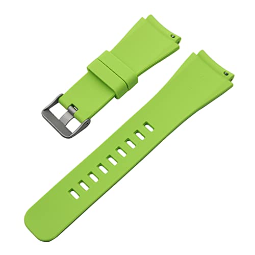 GBYJYMQTZ Quick Release-Silikon-Gummi-Uhrband-Gründer Wander Crewmaster Grant Marschall Explorist Watch Band Handgelenkband Fit for fossile q(Light Green) von GBYJYMQTZ