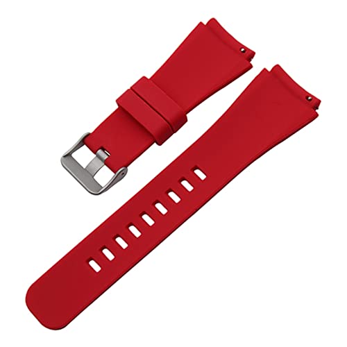 GBYJYMQTZ Quick Release-Silikon-Gummi-Uhrband-Gründer Wander Crewmaster Grant Marschall Explorist Watch Band Handgelenkband Fit for fossile q(RED) von GBYJYMQTZ