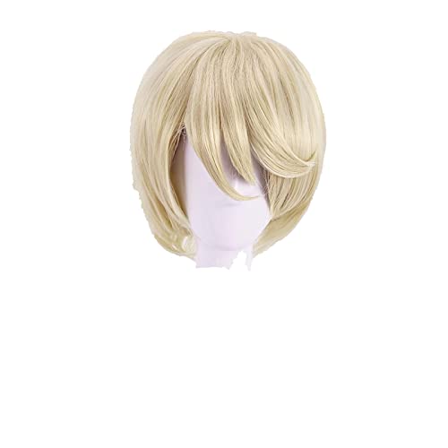 Black Butler Alois Trancy Cosplay Wig Short Blonde Heat Resistant Synthetic Hair Wig + Wig Cap von GBYUFG