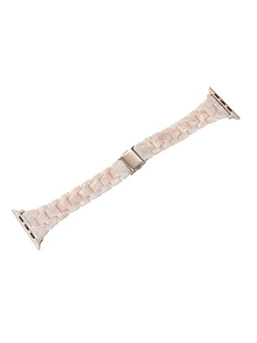 GBZHMCASE Buntes Harz-Ersatzarmband für die iWatch-Serie 9 8 7 6 5 4 3 2 1 SE, Damen-Uhrenarmband kompatibel mit iWatch 42 mm 41 mm 40 mm 38 mm(White,45MM Series7-9S) von GBZHMCASE