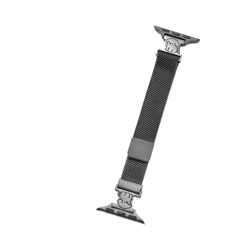 Magnetisches Uhrenarmband für Damen, kompatibel mit iWatch 42 mm, 41 mm, 40 mm, 38 mm, Ersatzarmband mit Katzen- und Hundemuster für Mädchen, für iWatch Serie 9, 8, 7, 6, 5, 4, 3, 2, 1, SE(Black dog,4 Magnetisches Uhrenarmband für Damen, kompatibel mit iWatch 42 mm, 41 mm, 40 mm, 38 mm, Ersatzarmband mit Katzen- und Hundemuster für Mädchen, für iWatch Serie 9, 8, 7, 6, 5, 4, 3, 2, 1, SE(Black dog,4 von GBZHMCASE