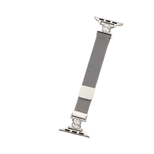 Magnetisches Uhrenarmband für Damen, kompatibel mit iWatch 42 mm, 41 mm, 40 mm, 38 mm, Ersatzarmband mit Katzen- und Hundemuster für Mädchen, für iWatch Serie 9, 8, 7, 6, 5, 4, 3, 2, 1, SE(Gray dog,42 Magnetisches Uhrenarmband für Damen, kompatibel mit iWatch 42 mm, 41 mm, 40 mm, 38 mm, Ersatzarmband mit Katzen- und Hundemuster für Mädchen, für iWatch Serie 9, 8, 7, 6, 5, 4, 3, 2, 1, SE(Gray dog,42 von GBZHMCASE