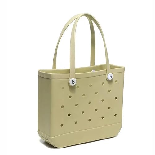 GBZIJIE Strandtasche,Badetasche Faltbare M/L/XL Mode Strandtaschen EVA Gummi Wasserdichte Aufbewahrungskörbe Reise Shopping Handtasche Frauen(D,XL 47x33x24cm) von GBZIJIE