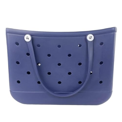 GBZIJIE Strandtasche,Badetasche Faltbare Wasserdichte Outdoor-minimalistische Reise-Strandtasche mit Loch, kleine Tasche, Handtasche, aus EVA-Material(Blue) von GBZIJIE