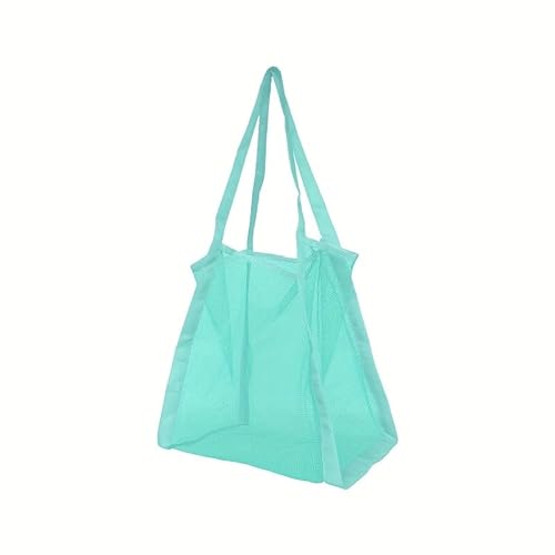 Strandtasche,Badetasche Faltbare Große Kapazität Einfarbige Hand-Einkaufstasche, multifunktionale Netztasche Kleinigkeiten Netz-Aufbewahrungstasche Strandspielzeug-Aufbewahrungstasche(Cyan beach bag) Strandtasche,Badetasche Faltbare Große Kapazität Einfarbige Hand-Einkaufstasche, multifunktionale Netztasche Kleinigkeiten Netz-Aufbewahrungstasche Strandspielzeug-Aufbewahrungstasche(Cyan beach bag) von GBZIJIE