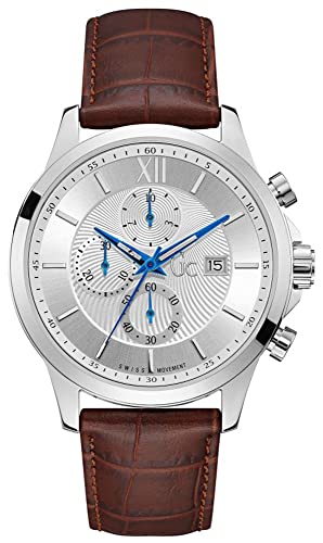 GC Watches Executive Herren Uhr analog Quarzwerk mit Leder Armband Y27002G1 von GC