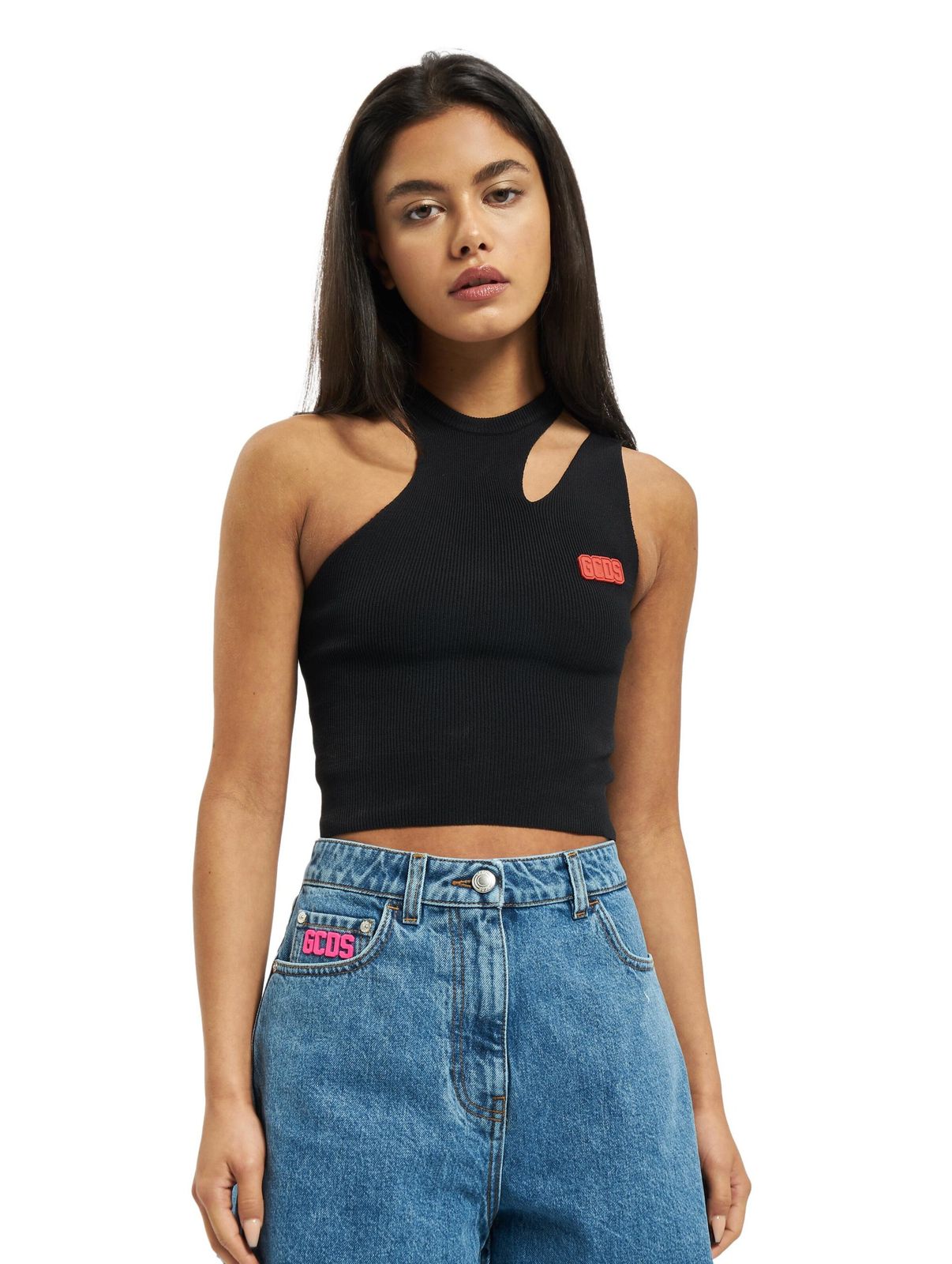 GCDS Asymmetrisches Top schwarz von GCDS