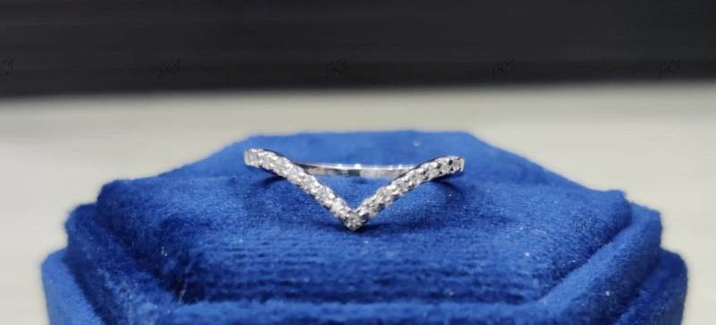 Weißer Runder Diamant Verlobung Hochzeit Bandring in 925 Sterling Silber, Bandring, Eternity Band, Eternity Band, Eternity Ring von GCJEWELIN