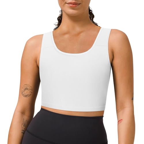 GCTBL Halb Brust Binder für Transgender FTM Pullover Atmungsaktive Damen Tank Top (W, M) von GCTBL