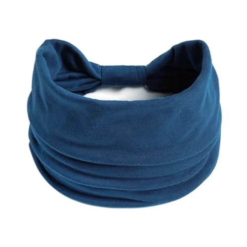 Haarband Damen Einfarbige, breite Stirnbänder, Vintage-Knoten, elastischer Turban-Kopfwickel for Frauen und Mädchen, weiche Baumwolle, Bandana-Haar-Accessoires(50) von GCYEIDMA