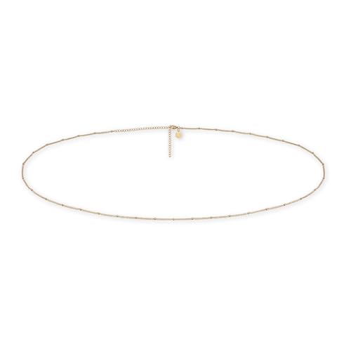 GD GOOD.designs EST. 2015 Bauchkette gold - verstellbare Kette mit kleinen Perlen Dots (78-93cm) mit 18K Vergoldung I Wasserfeste Körperkette für Damen I Hautverträgliche Body Chain von GD GOOD.designs EST. 2015