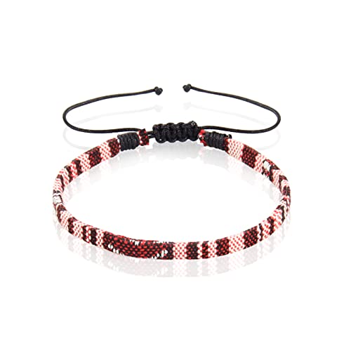 Surfer Fußband Rot Damen und Herren Bunt I Wasserfester Stoff I Fussband größenverstellbar (16-32cm) I Boho Ethno Fussbänder von GD GOOD.designs