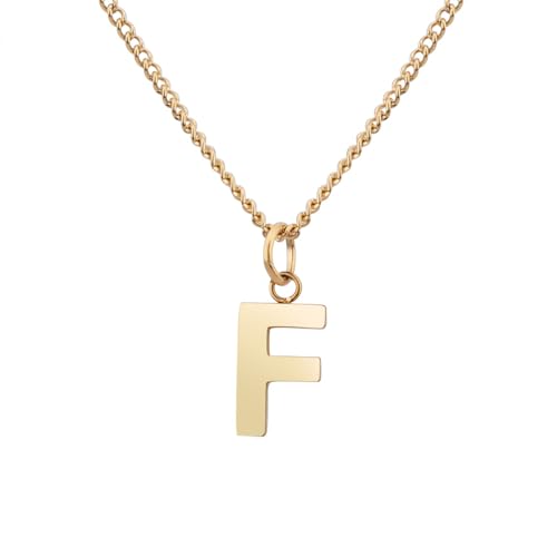 GD GOOD.designs Halskette mit Buchstaben Anhänger F Fabienne Felicitas Femke Fenja Finja Fiona Franziska Freya Frieda Fabian Fabio Felix Finley - Valentinstag-Geschenk für Sie und Ihn von GD GOOD.designs