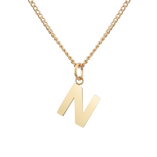 Halskette mit Buchstaben Anhänger N Nemo Neo Nick Nico Nicolas Nikita Niklas Nils Noel Norbert Nadine Naemi Nancy Naomi Natalie - Valentinstag-Geschenk für Sie und Ihn von GD GOOD.designs