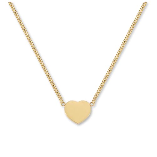 GD GOOD.designs EST. 2015 Herzkette Gold für Damen - Verstellbar (42-47cm) | Vergoldete Kette mit Herz Anhänger | Halskette aus Edelstahl von GD GOOD.designs EST. 2015