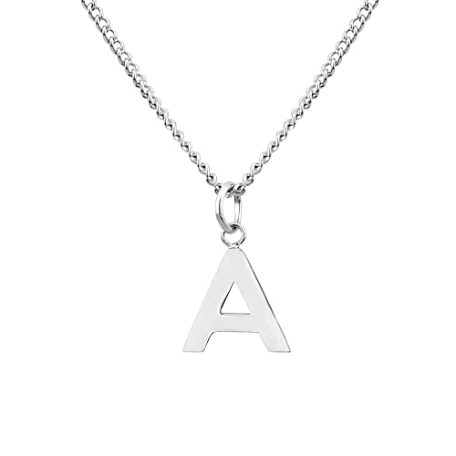 GD GOOD.designs EST. 2015 Kette mit Buchstaben A Silber - hautverträgliche Halskette für Damen I Silberne Buchstabenkette von GD GOOD.designs EST. 2015