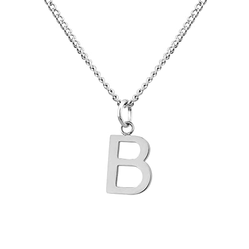 GD GOOD.designs EST. 2015 Kette mit Buchstaben B Silber - hautverträgliche Halskette für Damen I Silberne Buchstabenkette von GD GOOD.designs EST. 2015