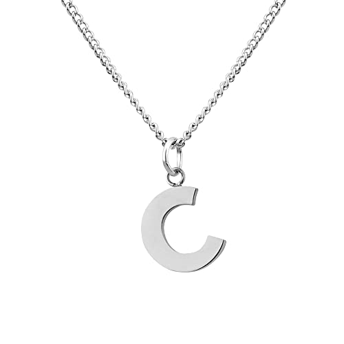 GD GOOD.designs EST. 2015 Kette mit Buchstaben C Silber - hautverträgliche Halskette für Damen I Silberne Buchstabenkette von GD GOOD.designs EST. 2015