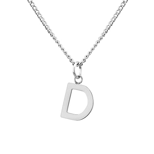 GD GOOD.designs EST. 2015 Kette mit Buchstaben D Silber - hautverträgliche Halskette für Damen I Silberne Buchstabenkette von GD GOOD.designs EST. 2015