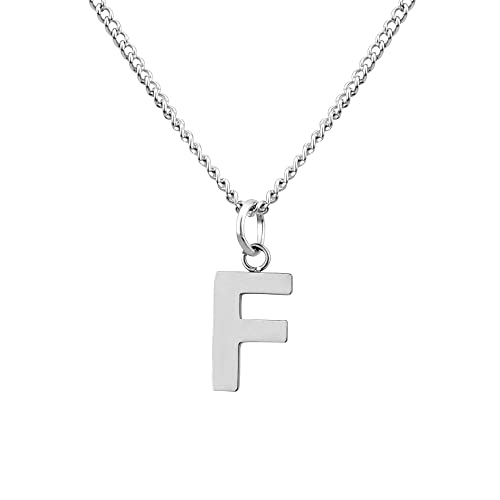 GD GOOD.designs EST. 2015 Kette mit Buchstaben F Silber - hautverträgliche Halskette für Damen I Silberne Buchstabenkette von GD GOOD.designs EST. 2015