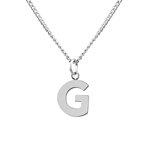 GD GOOD.designs EST. 2015 Kette mit Buchstaben G Silber - hautverträgliche Halskette für Damen I Silberne Buchstabenkette von GD GOOD.designs EST. 2015