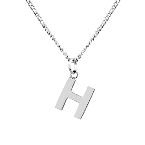 GD GOOD.designs EST. 2015 Kette mit Buchstaben H Silber - hautverträgliche Halskette für Damen I Silberne Buchstabenkette von GD GOOD.designs EST. 2015