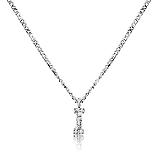 GD GOOD.designs Kette mit Buchstaben I Silber für Damen I Hautverträgliche Halskette mit initialen Anhänger I Silberne 316L Edelstahl Buchstabenkette - Valentinstag-Geschenk für Sie und Ihn von GD GOOD.designs