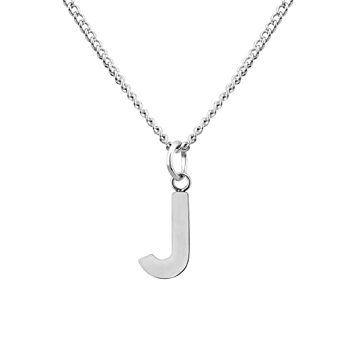 GD GOOD.designs Kette mit Buchstaben J Silber - hautverträgliche Halskette für Damen I Silberne Buchstabenkette - Valentinstag-Geschenk für Sie und Ihn von GD GOOD.designs