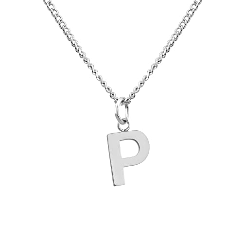 GD GOOD.designs EST. 2015 Kette mit Buchstaben P Silber - hautverträgliche Halskette für Damen I Silberne Buchstabenkette von GD GOOD.designs EST. 2015