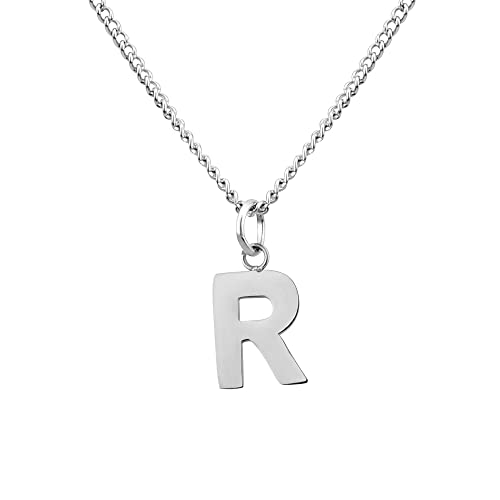 GD GOOD.designs EST. 2015 Kette mit Buchstaben R Silber - hautverträgliche Halskette für Damen I Silberne Buchstabenkette von GD GOOD.designs EST. 2015