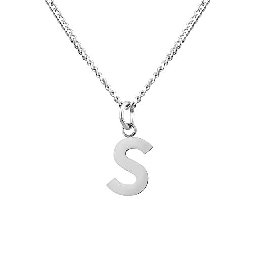 GD GOOD.designs EST. 2015 Kette mit Buchstaben S Silber - hautverträgliche Halskette für Damen I Silberne Buchstabenkette von GD GOOD.designs EST. 2015