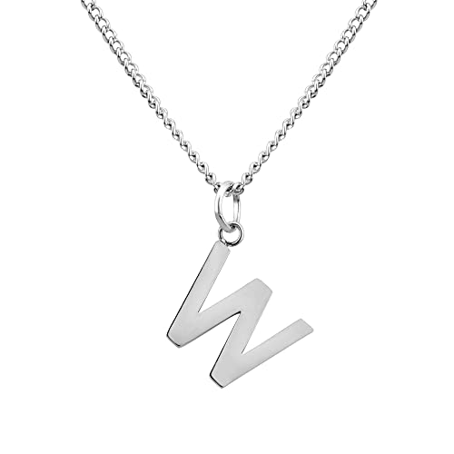 GD GOOD.designs EST. 2015 Kette mit Buchstaben W Silber - hautverträgliche Halskette für Damen I Silberne Buchstabenkette von GD GOOD.designs EST. 2015