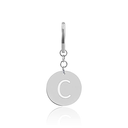 Schlüsselanhänger personalisiert | 2 in 1 Einkaufswagenchip Schlüsselanhänger C Carina Carla Carola Celina Celine Chiara Christina Clara Claudia - Valentinstag-Geschenk für Sie und Ihn von GD GOOD.designs