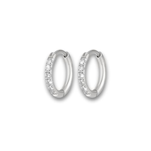 Ohrringe Gold I Zirkonia Ohrringe für Damen I Mini Creolen mit Zirkonia Steinen I Kleine Hoops aus hochwertigem Edelstahl mit 18 Karat Vergoldung I Glitzer Ohrringe für Mädchen von GD GOOD.designs