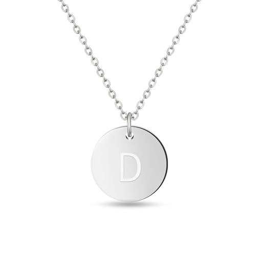 Initialen Halskette Frauen Mädchen mit Gravur D Daniela Daphne Daria Delia Denise Diana Dora Doreen Doris Dorit Dorothea Damian Daniel David Dean Dennis - Valentinstag-Geschenk für Sie und Ihn von GD GOOD.designs