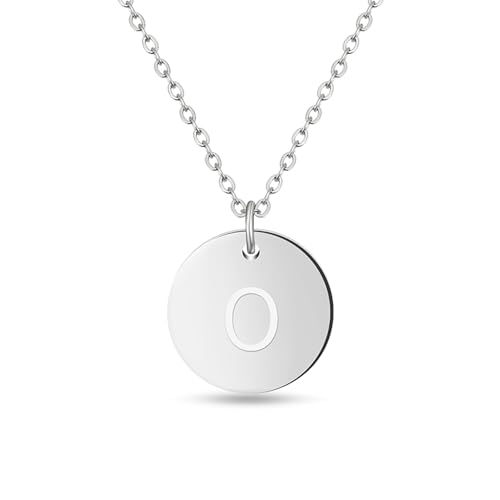 GD GOOD.designs Initialen Halskette Frauen Mädchen mit Gravur O Olga Olivia Ole Oliver Oskar Otto - Valentinstag-Geschenk für Sie und Ihn von GD GOOD.designs