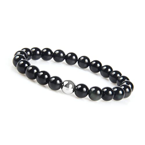 GD GOOD.designs Achat Armband mit 925 Echtsilber Perle I Schwarzes Kugelarmband für Damen und Herren GD GOOD.designs Achat Armband mit 925 Echtsilber Perle I Schwarzes Kugelarmband für Damen und Herren von GD GOOD.designs