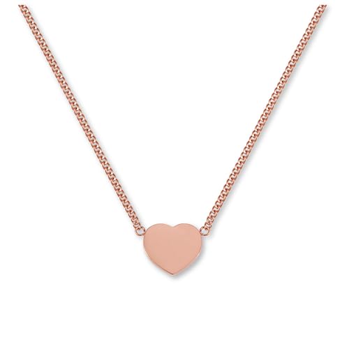 GD GOOD.designs EST. 2015 Herzkette Rosegold für Damen - Verstellbar (42-47cm) | Vergoldete Kette mit Herz Anhänger | Halskette aus Edelstahl von GD GOOD.designs EST. 2015