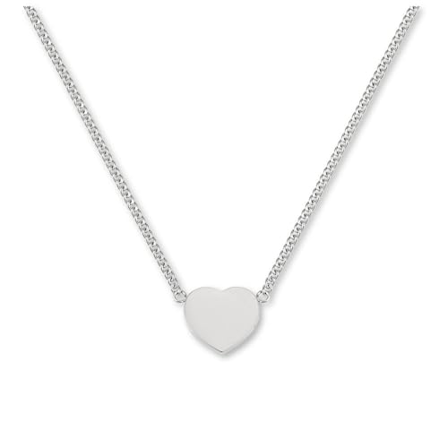 GD GOOD.designs EST. 2015 Herzkette Silber für Damen - Verstellbar (42-47cm) | Silberne Kette mit Herz Anhänger | Halskette aus Edelstahl von GD GOOD.designs EST. 2015