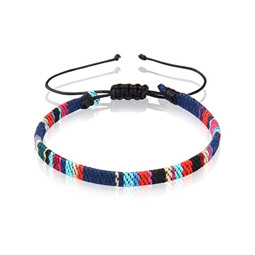 Surfer Fußband Blau gemustert Damen und Herren Bunt I Wasserfester Stoff I Fussband größenverstellbar (16-32cm) I Boho Ethno Fussbänder von GD GOOD.designs